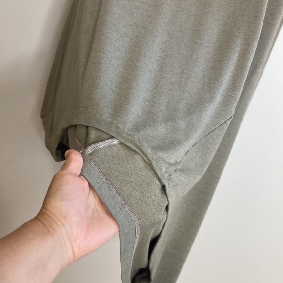 Bryn Walker Tunic Womens Large Taupe Brown Stretch Terry Long Sleeve Cowl Neck - Picture 10 of 15